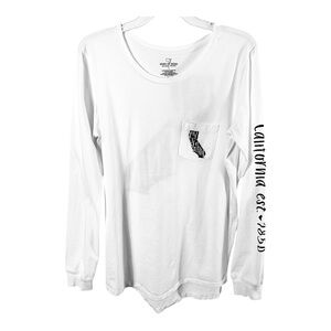 State of Mind California White Shirt Sz L